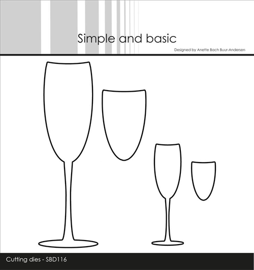  Simple and basic die Champagne glasses Biggest 3,5x11cm